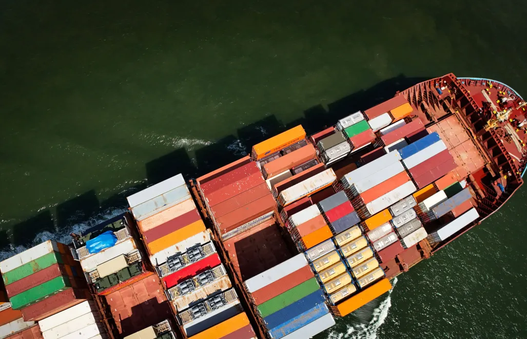 Kontenerowiec Fot. PAP/EPA/OLIVIER HOSLET