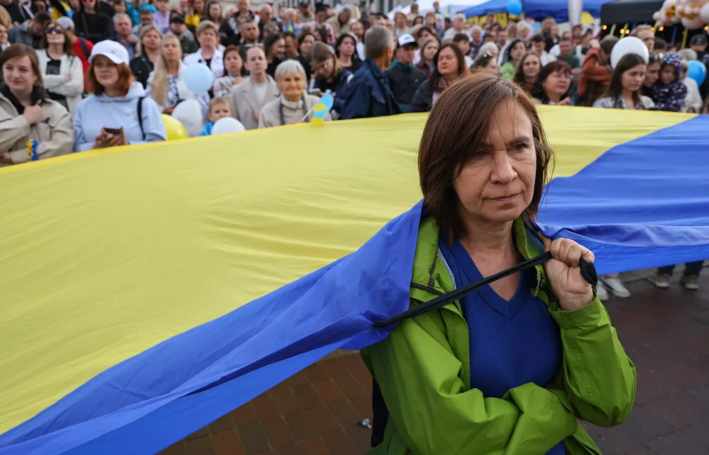 Урочисті заходи з нагоди Дня незалежності України на Замковій площі у Варшаві. Фотоілюстрація. Fot. PAP/Paweł Supernak