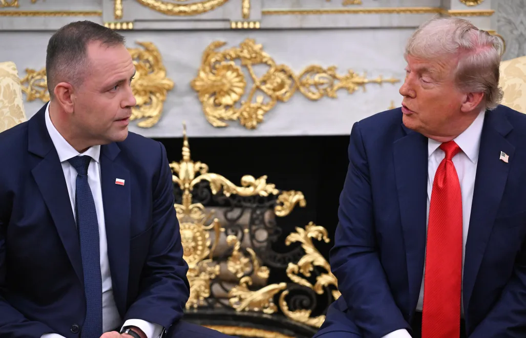 Prezydenci Polski i USA: Karol Nawrocki i Donald Trump. Fot. PAP/	Radek Pietruszka