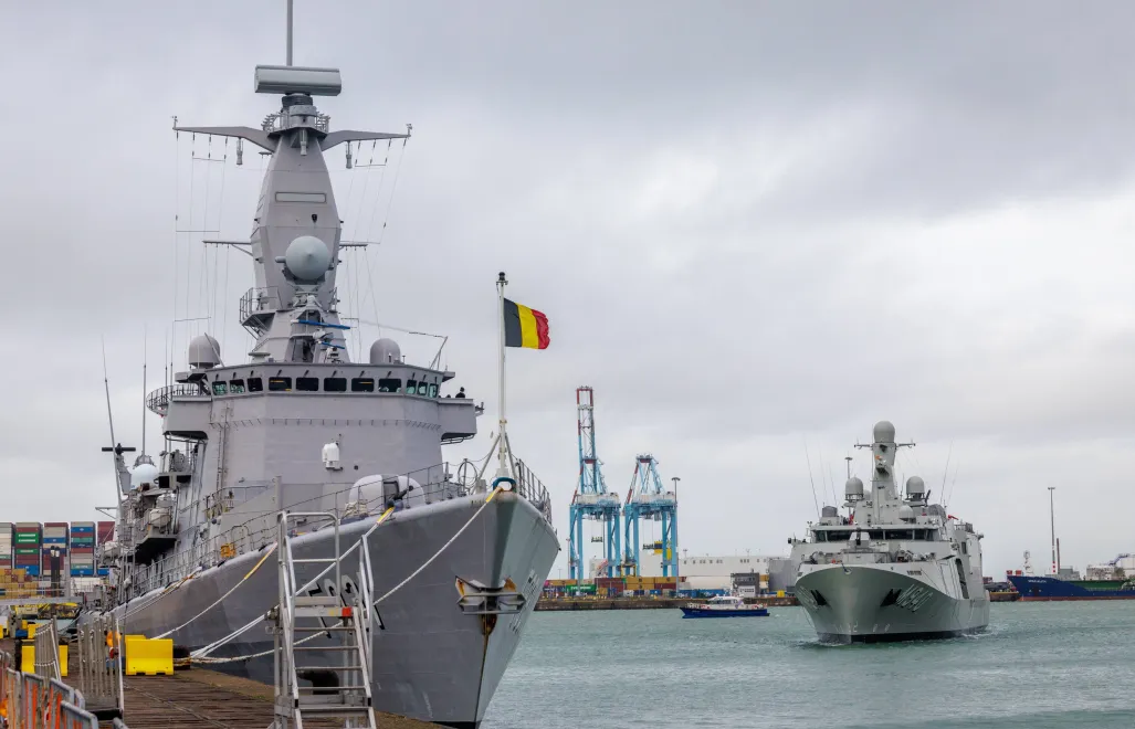 Бельгійський військово-морський флот. Fot. PAP/EPA/Olivier Matthys