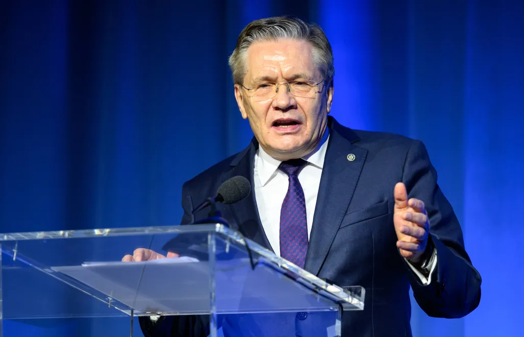 Глава "Росатома" Алексей Лихачев. Fot. PAP/EPA/	MAX SLOVENCIK