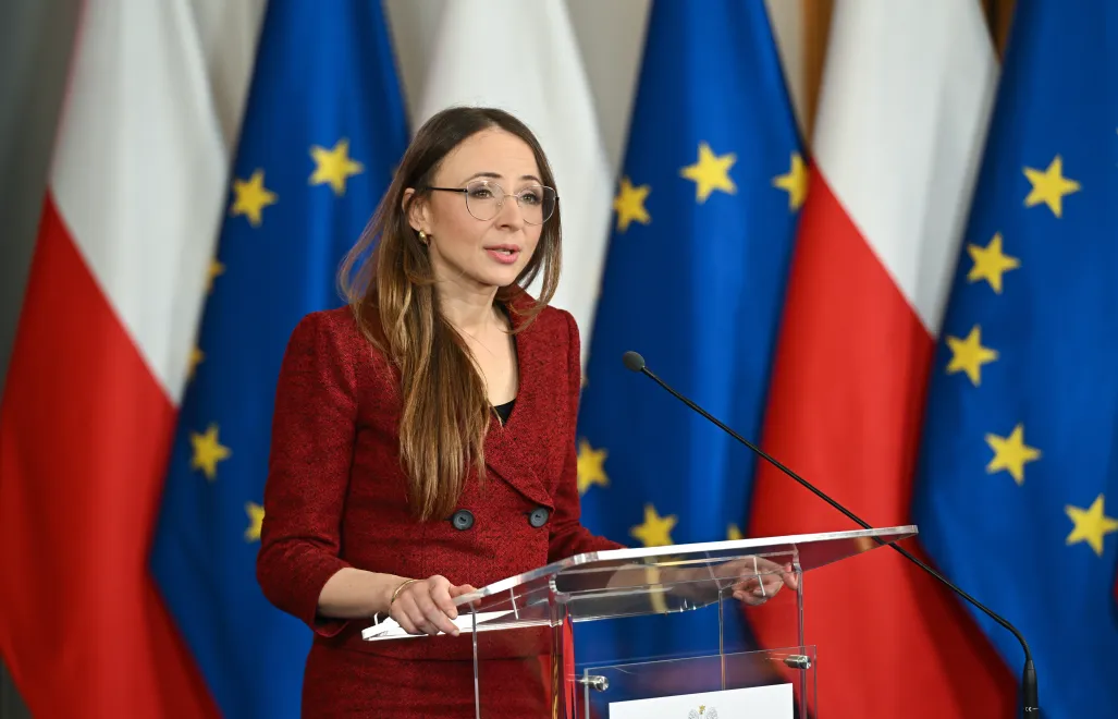 Szefowa MRPiPS Agnieszka Dziemianowicz-Bąk. Fot. PAP/Radek Pietruszka