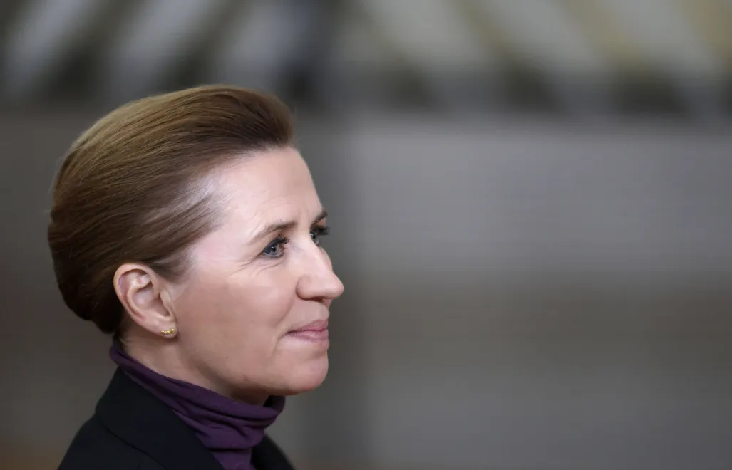 Mette Frederiksen Fot. PAP/EPA/OLIVIER MATTHYS