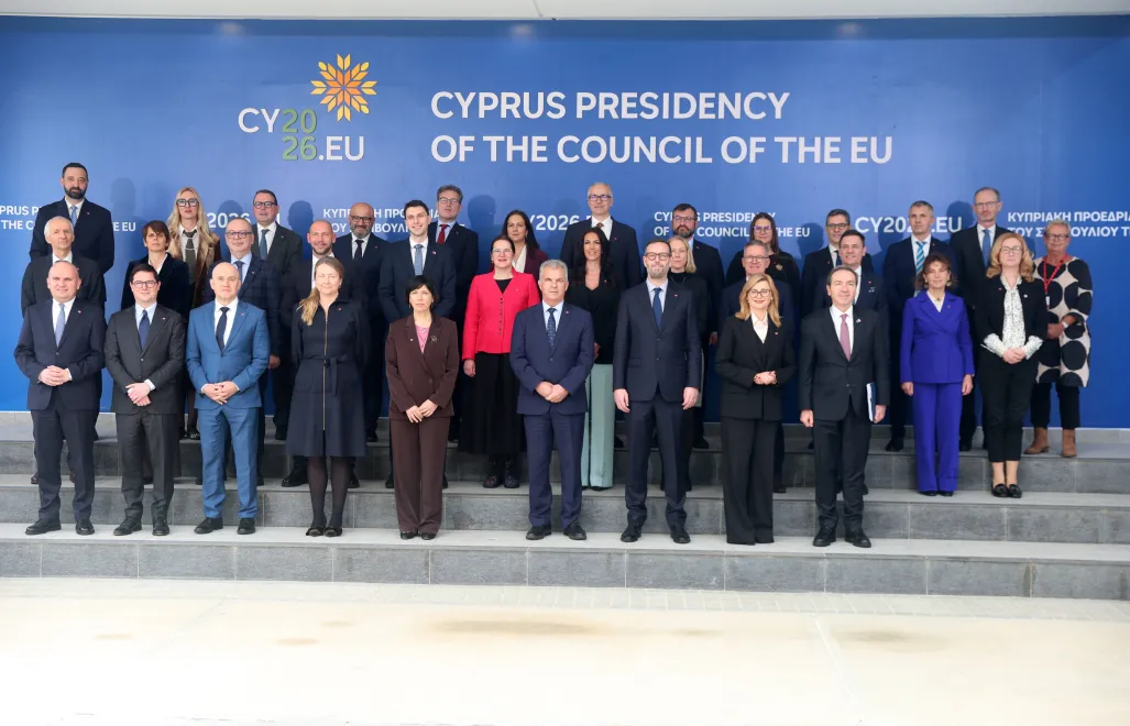 Spotkanie w Centrum Konferencyjnym Filoxeniana Cyprze. Fot. PAP/ EPA/GEORGE CHRISTOFOROU