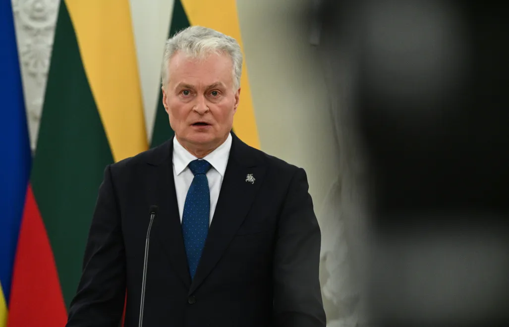 Prezydent Republiki Litewskiej Gitanas Nauseda. Fot. PAP/Valdemar Doveiko