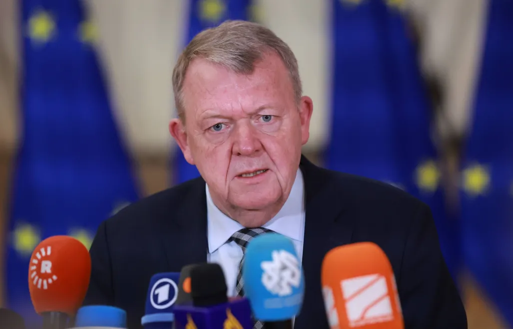 Szef duńskiego MSZ Lars Lokke Rasmussen. Fot. PAP/EPA/OLIVIER HOSLET