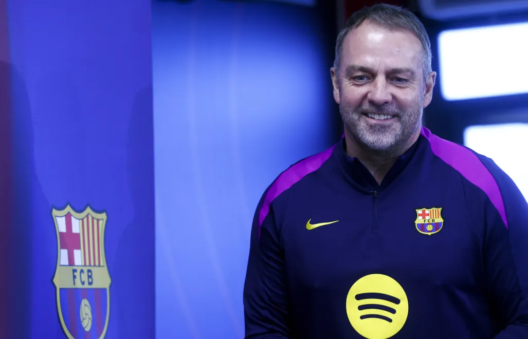 Trener FC Barcelony Hansi Flick, Fot. EPA/Quique Garcia