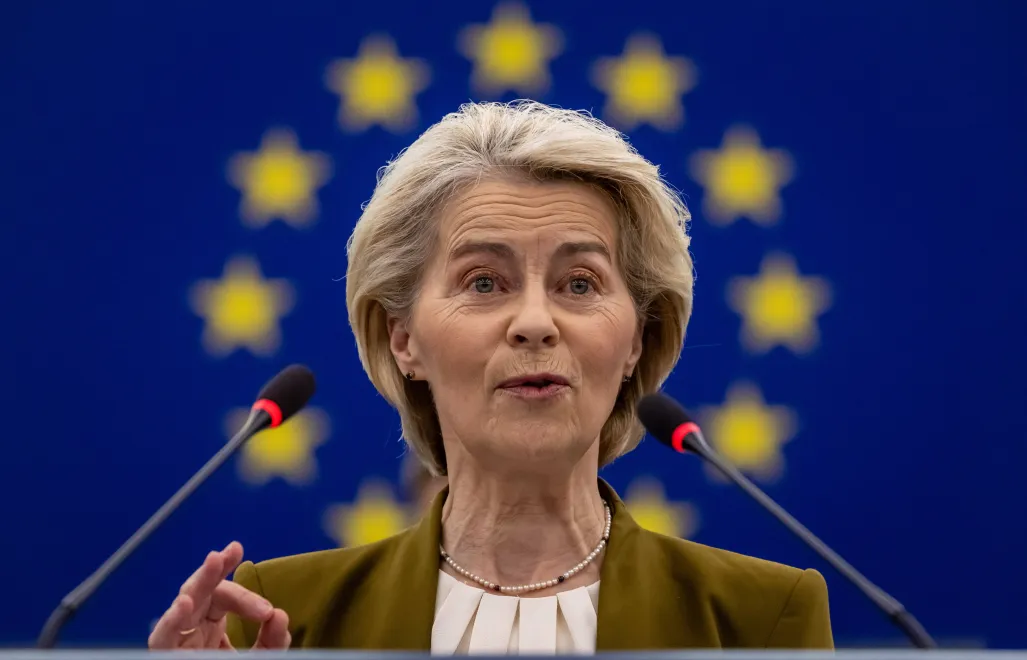  Ursula von der Leyen. Fot. PAP/EPA/CHRISTOPHE PETIT TESSON