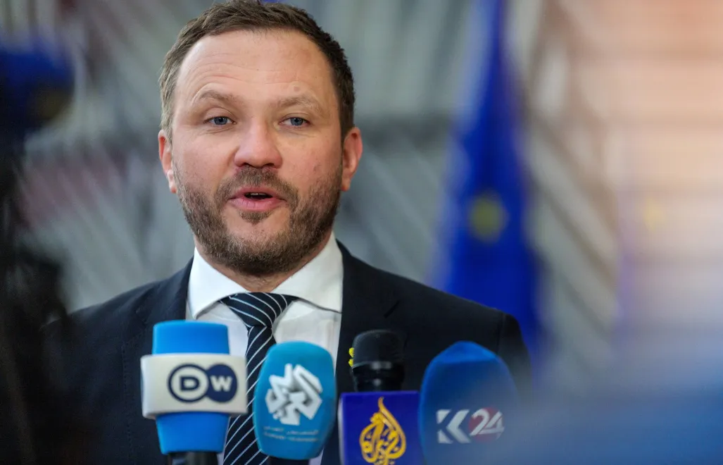 Szef estońskiej dyplomacji Margus Tsahkna, fot. PAP/EPA/OLIVIER MATTHYS