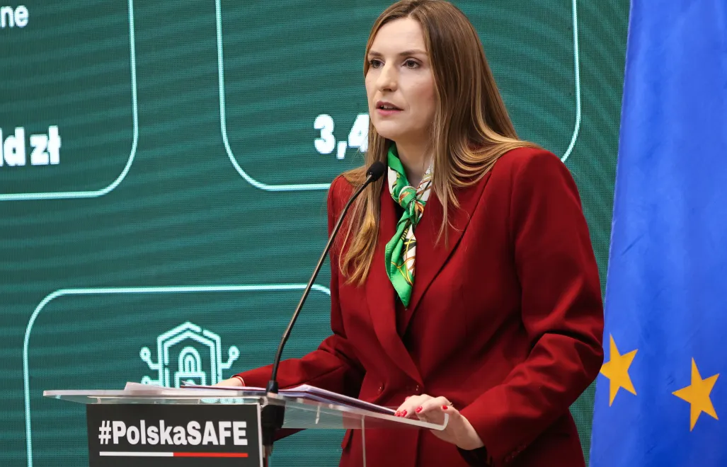 Pełnomocnik rządu do spraw Instrumentu na rzecz Zwiększenia Bezpieczeństwa Europy Magdalena Sobkowiak-Czarnecka. Fot. PAP/Albert Zawada