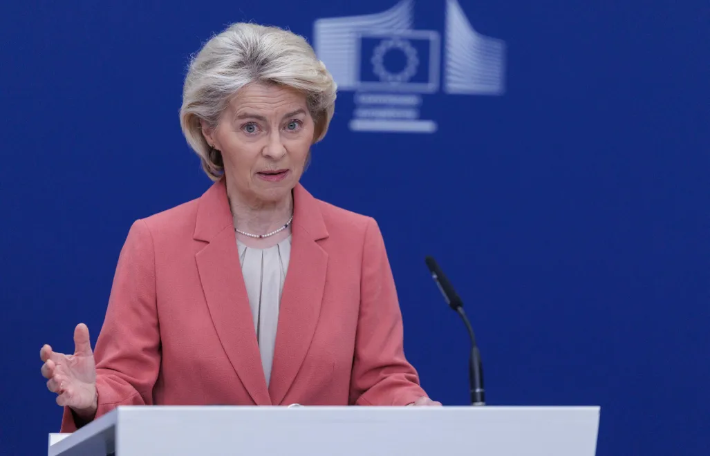 Ursula von der Leyen. Fot. PAP/EPA/OLIVIER MATTHYS