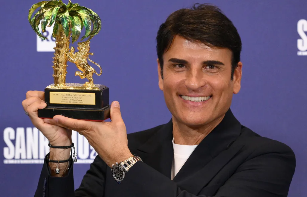 Sal Da Vinci. Fot. PAP/EPA/	ETTORE FERRARI