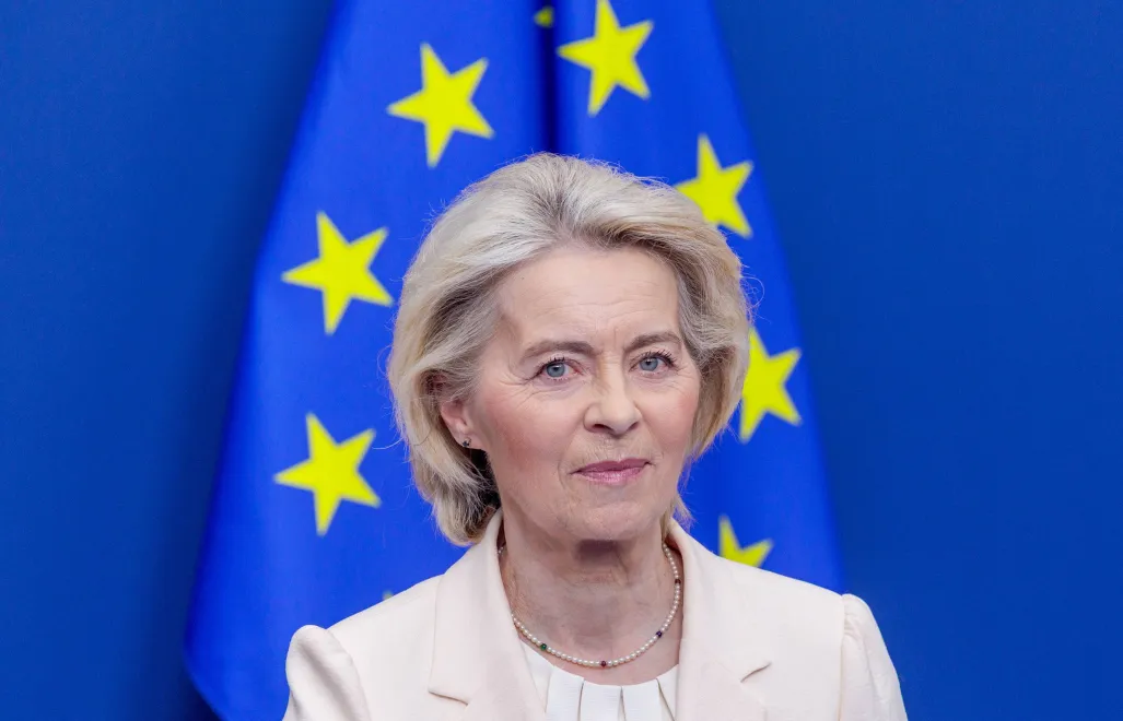 Ursula von der Leyen. Fot. PAP/EPA/OLIVIER MATTHYS 
