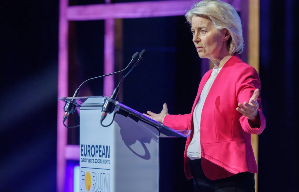 Урсула фон дер Лейен. Fot. PAP/EPA/OLIVIER MATTHYS