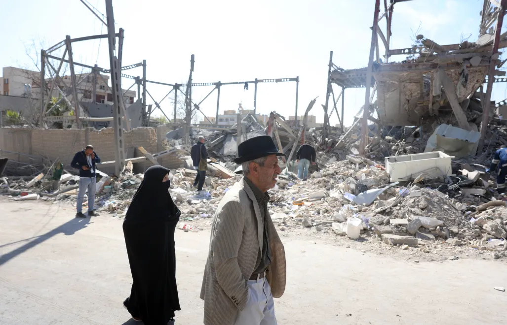 Naloty na Teheran. Fot. PAP/EPA/ABEDIN TAHERKENAREH