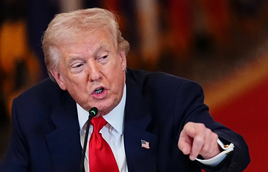 Prezydent USA Donald Trump. Fot. PAP/EPA/	AARON SCHWARTZ / POOL