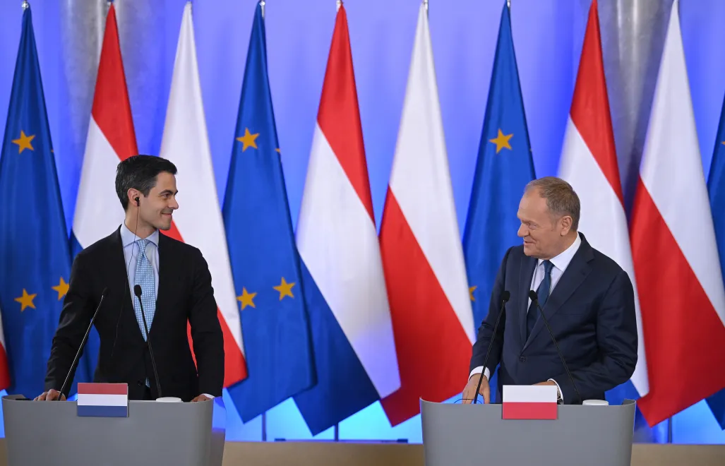 Роб Єттен і Дональд Туск. Fot. PAP/Marcin Obara