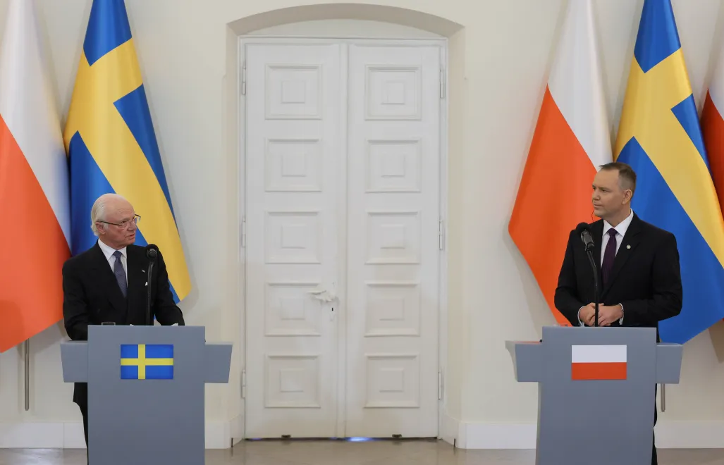 Карл XVI Густав и Кароль Навроцкий. Fot. PAP/Paweł Supernak