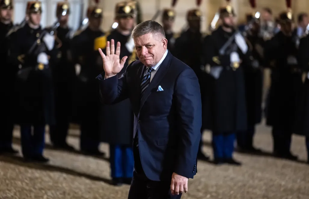 Премьер-министр Словакии Роберт Фицо. Fot. PAP/EPA/CHRISTOPHE PETIT TESSON