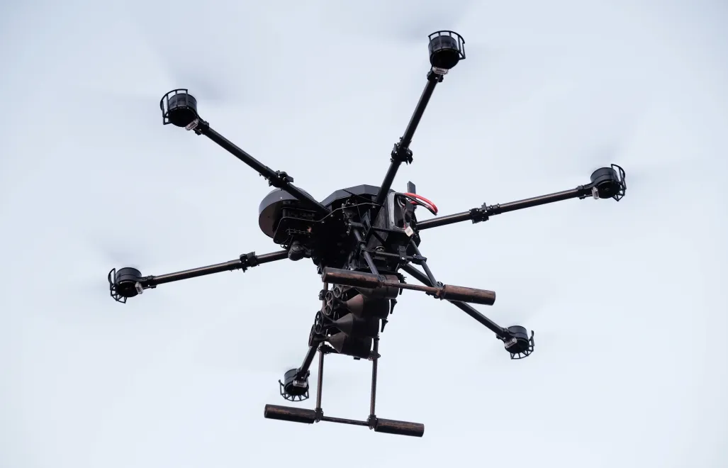 Ukraiński dron, zdjęcie ilustracyjne, fot. PAP/EPA/MARIA SENOVILLA