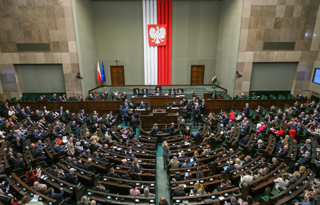 Sala obrad Sejmu. Fot. PAP/	Marcin Obara 