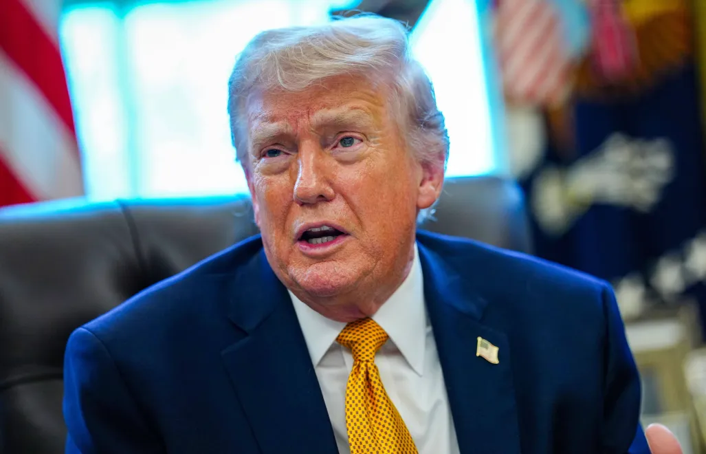 Prezydent USA Donald Trump. Fot. PAP/EPA/AARON SCHWARTZ / POOL 