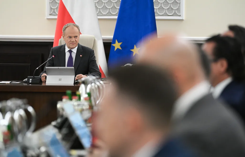 Premier Donald Tusk na posiedzeniu rządu Fot. PAP/Marcin Obara