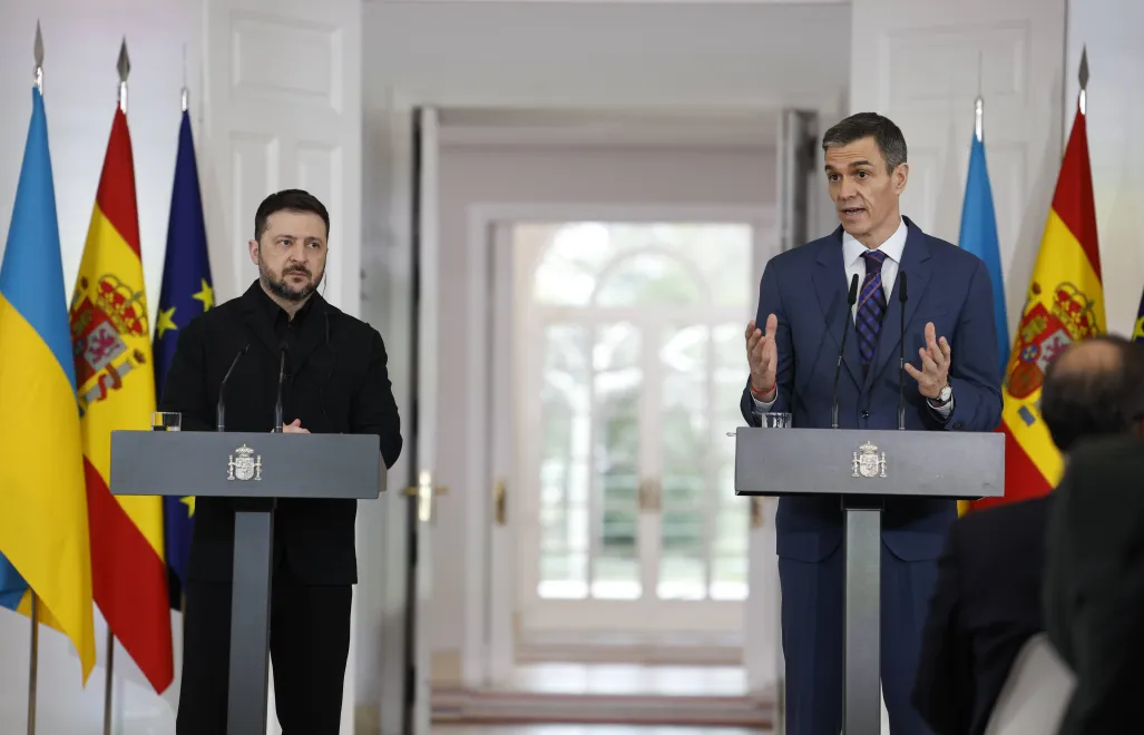 Володимир Зеленський і Педро Санчес. Fot. PAP/EPA/CHEMA MOYA