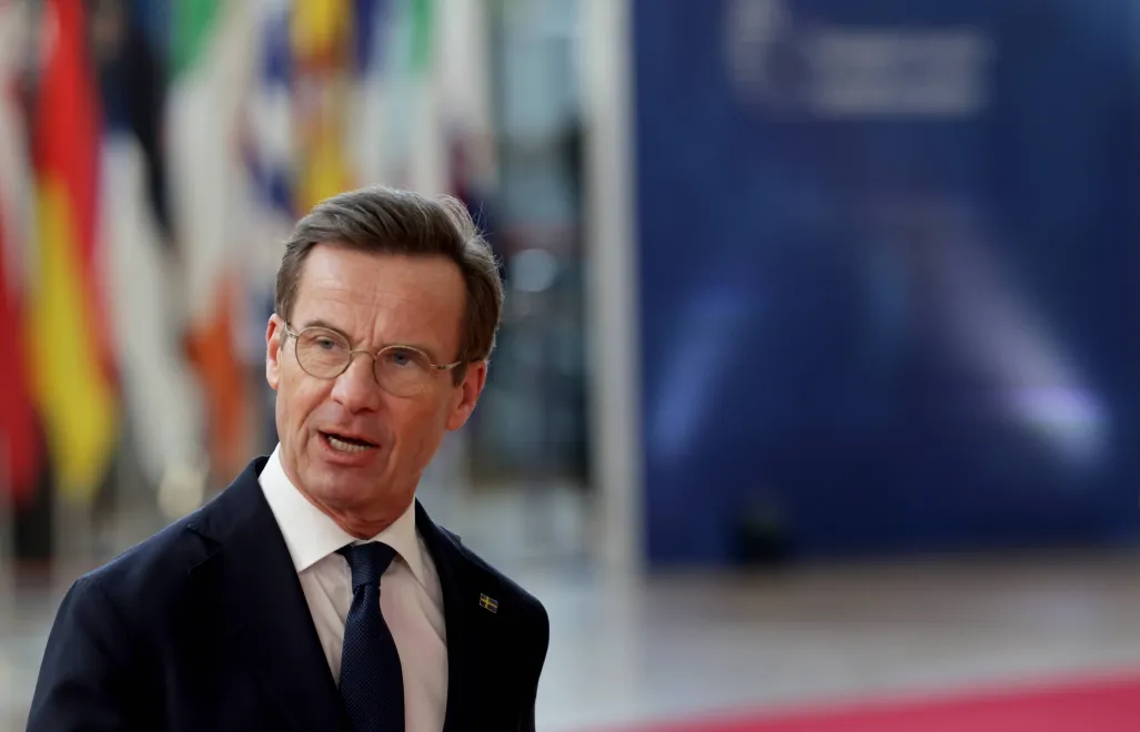 Ulf Kristersson, fot. PAP/EPA/OLIVIER MATTHYS