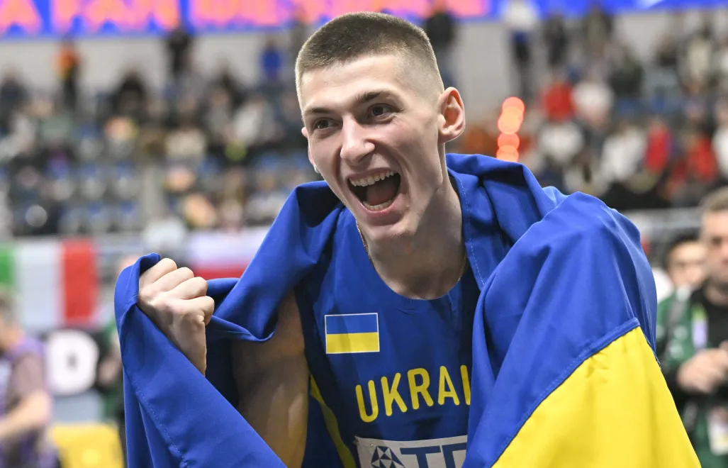 Halowe mistrzostwa świata w lekkiej atletyce w Toruniu. Ukrainiec Oleh Doroszczuk. Fot. PAP/Radek Pietruszka