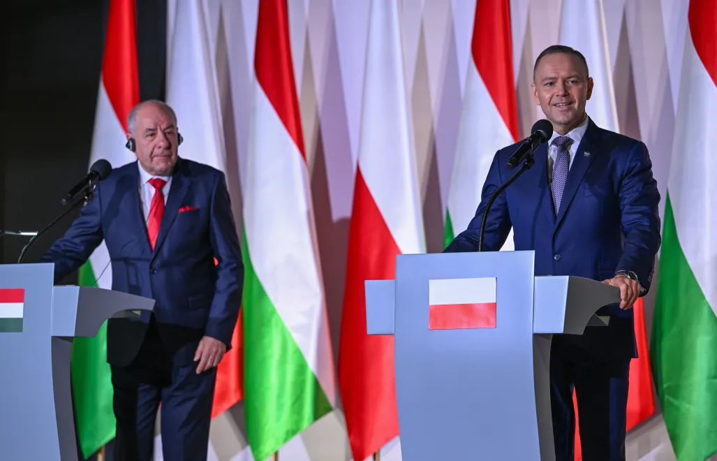 Президент Венгрии Тамаш Шуйок и президент Польши Кароль Навроцкий. Fot. PAP/Darek Delmanowicz