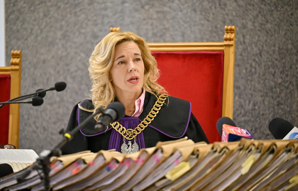 Sędzia Agata Bańska-Baran na sali Sądu Rejonowego w Garwolinie. Fot. PAP/Przemysław Piątkowski