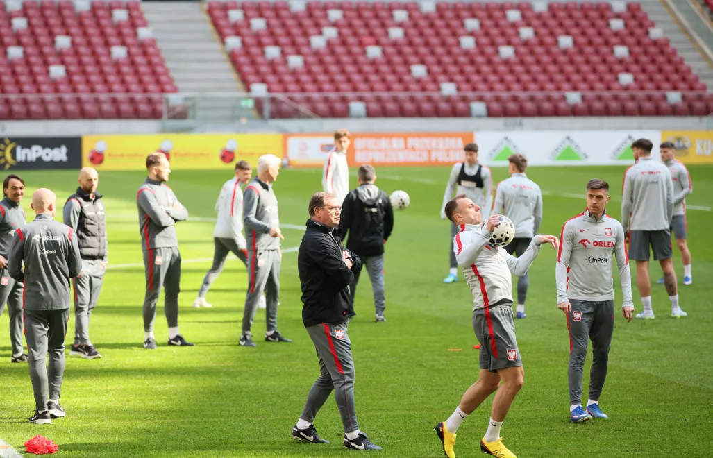 Trening kadry polskich piłkarzy na PGE Stadionie Narodowym. Fot. PAP/Leszek Szymański