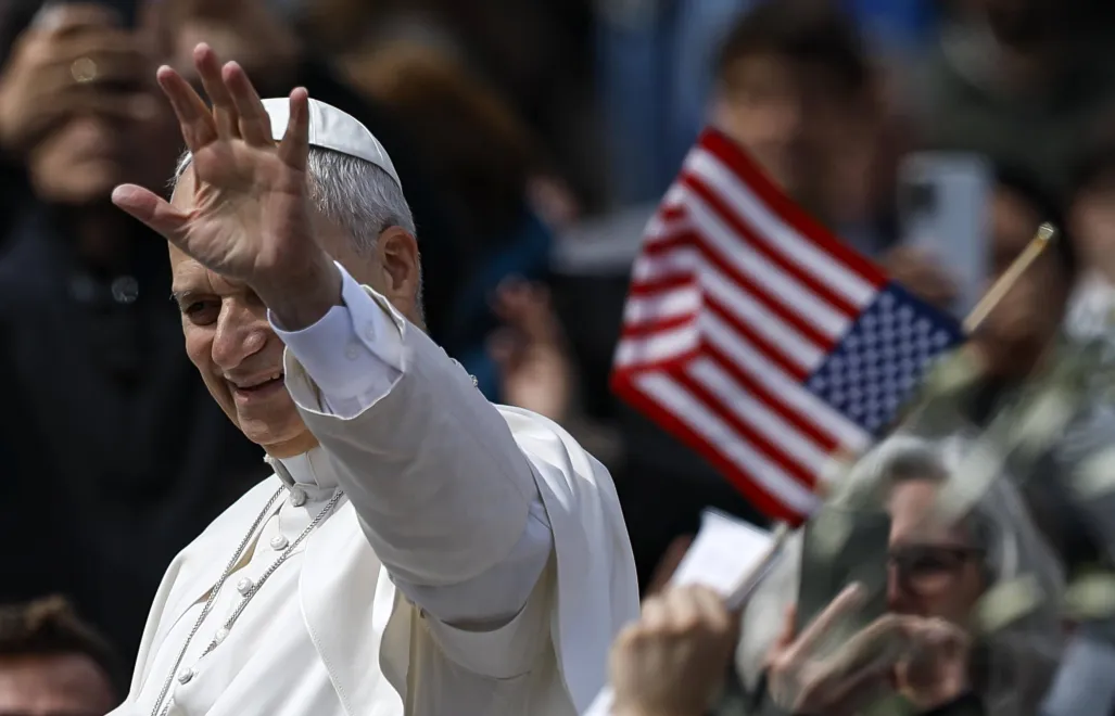 Leon XIV. Fot. PAP/EPA/	ANGELO CARCONI