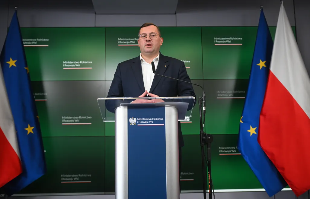 Minister rolnictwa i rozwoju wsi Stefan Krajewski podczas konferencji prasowej po wizycie w Japonii "Azja- nowe możliwości eksportowe" Fot. PAP/Marcin Obara