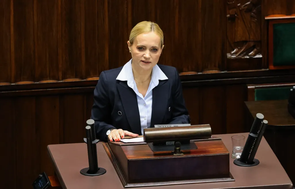Jolanta Sobierańska-Grenda w Sejmie Fot. PAP/Albert Zawada