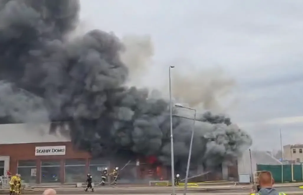 Pożar marketu w Czersku, fot. KP PSP w Chojnicach