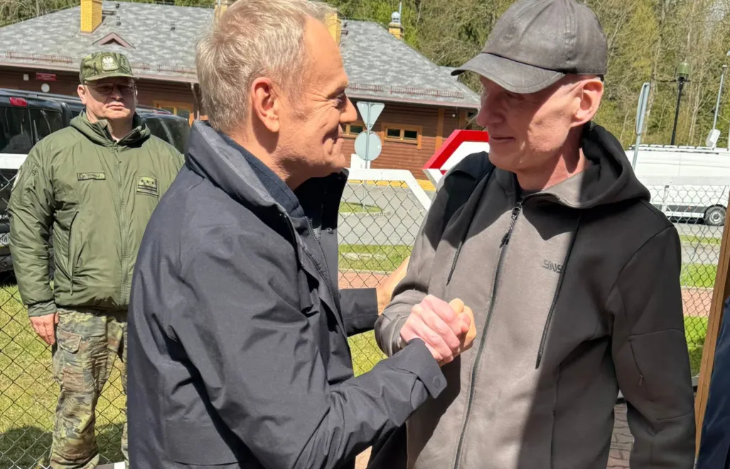 Donald Tusk, Andrzej Poczobut. Fot. Donald Tusk/X (Twitter)