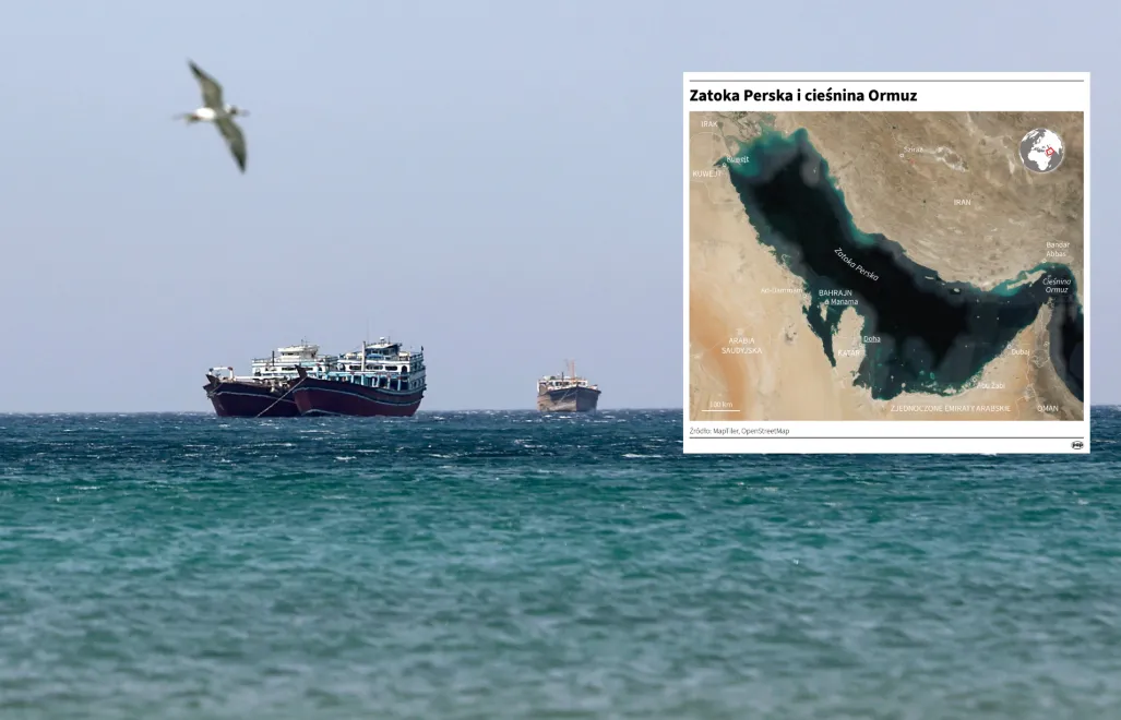 Statki w cieśninie Ormuz (zdjęcie ilustracyjne). Fot. EPA/ALI HAIDER