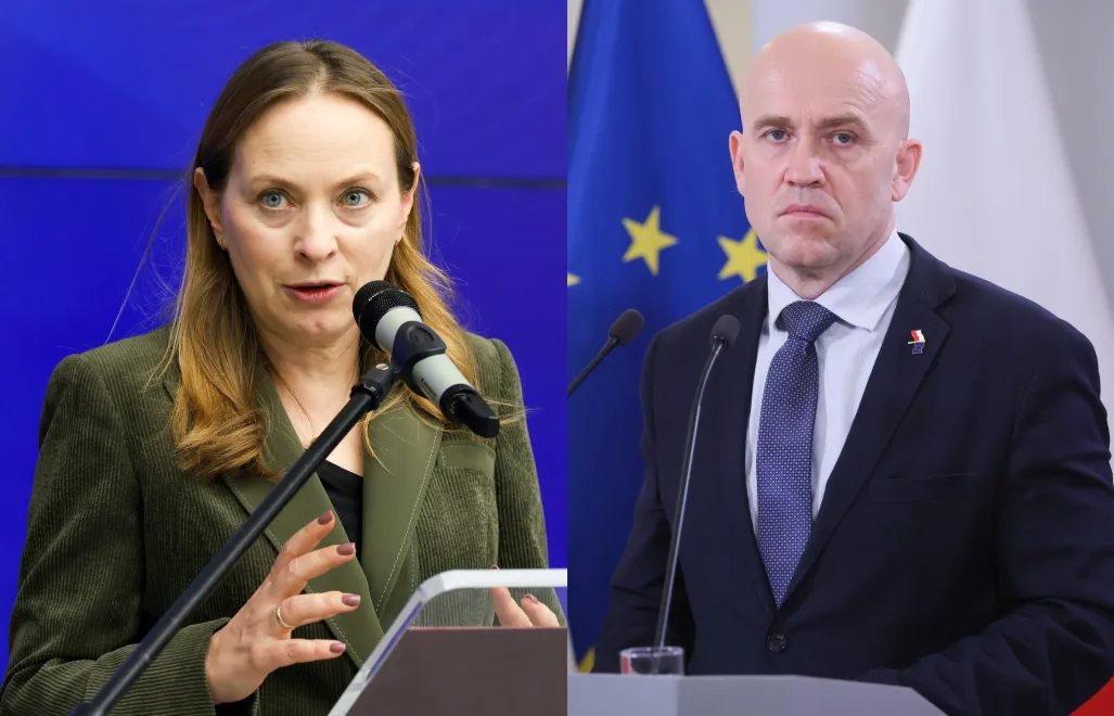 Katarzyna Pełczyńska-Nałęcz (L) i Dariusz Mazur (P). Fot. PAP/Paweł Supernak/Leszek Szymański