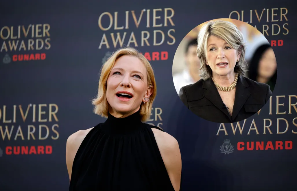 Cate Blanchett (C) i Martha Stewart (P). Fot. EPA/TOLGA AKMEN/PAP/EPA/PETER FOLEY