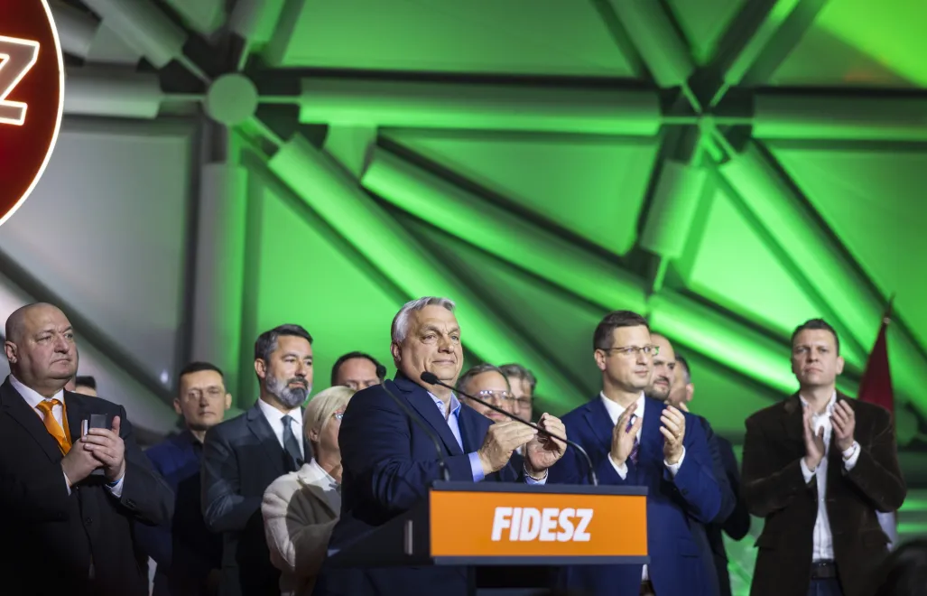 Wieczór wyborczy Viktora Orbana. Fot. EPA/Hungarian PM's General Department of Communication