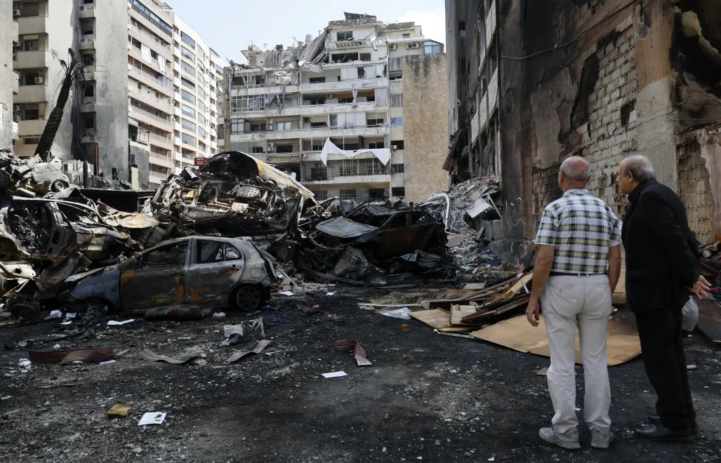 Zniszczenia po ataku Izraela na Liban Fot. PAP/EPA/WAEL HAMZEH