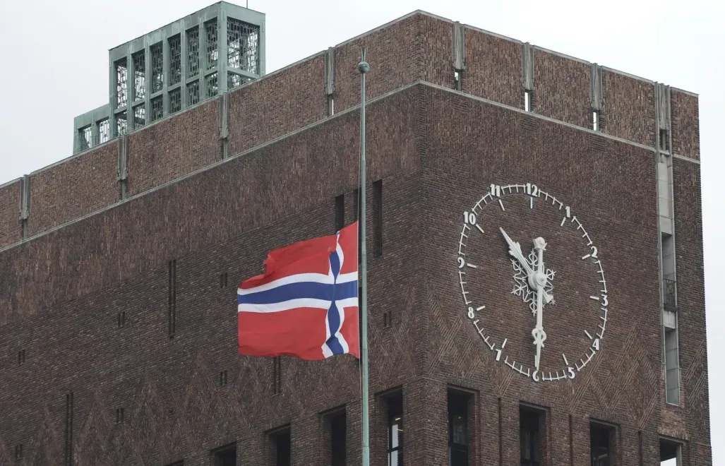 Flaga Norwegii, zdjęcie ilustracyjne, fot. PAP/EPA/BRITTA PEDERSEN