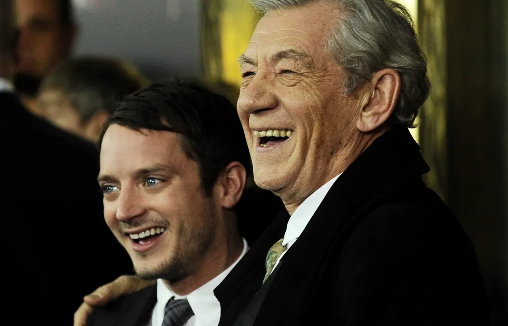 Ian McKellen i Elijah Wood. Fot. PAP/EPA/	JUSTIN LANE