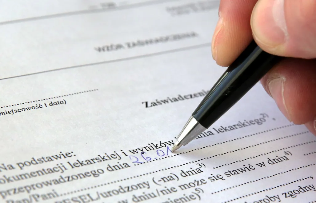 Druk lekarski Fot. PAP/Tomasz Waszczuk