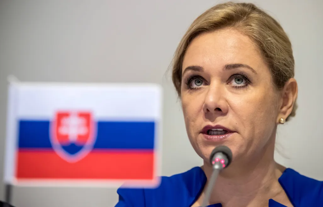 Міністерка економіки Словаччини Деніса Сакова. Fot. PAP/EPA/MARTIN DIVISEK
