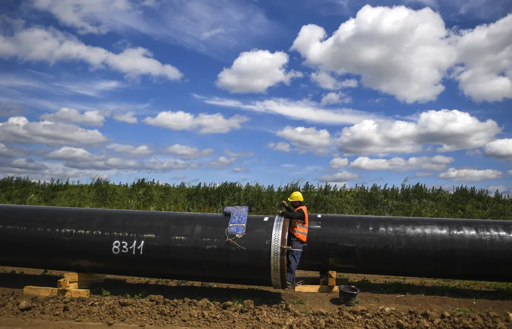 Строительство "Балканского потока". Fot. PAP/EPA/VASSIL DONEV (архивное фото)
