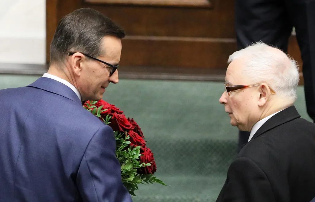 Mateusz Morawiecki i Jarosław Kaczyński Fot. PAP/Paweł Supernak
