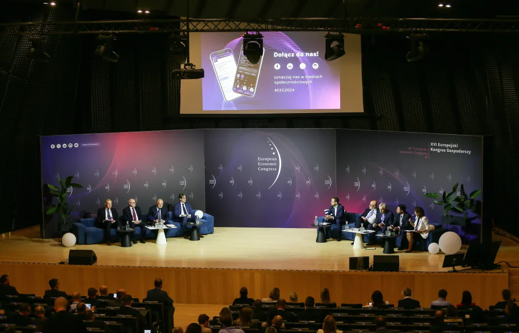  Uczestnicy Europejskiego Kongresu Gospodarczego w Międzynarodowym Centrum Kongresowym w Katowicach Fot. PAP/Jarek Praszkiewicz